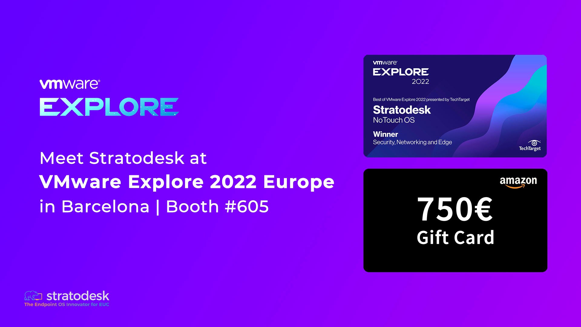 Meet Stratodesk at VMware Europe 2022 in Barcelona, booth 650